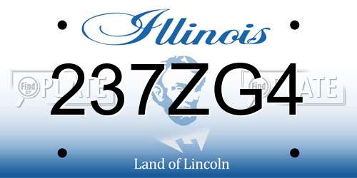 237ZG4 Illinois License Plate