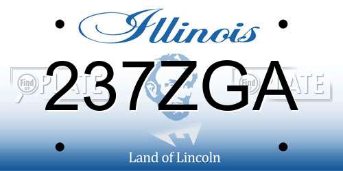 237ZGA Illinois License Plate