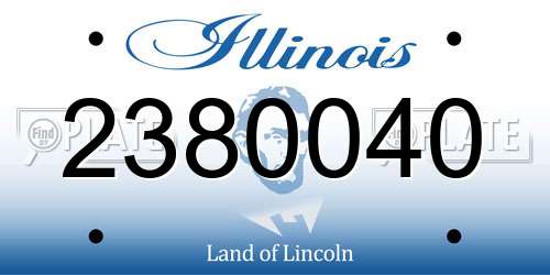 2380040 Illinois License Plate