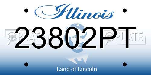 23802PT Illinois License Plate