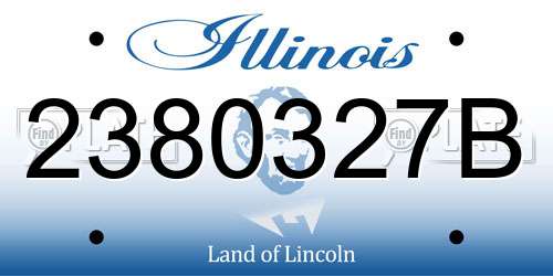 2380327B Illinois License Plate