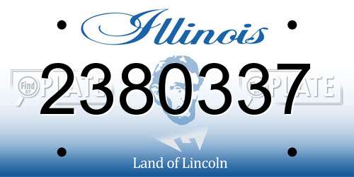 2380337 Illinois License Plate