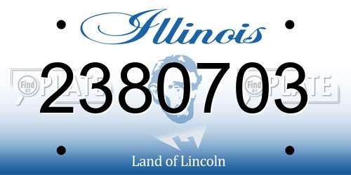 2380703 Illinois License Plate