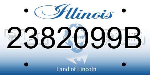 2382099B Illinois License Plate