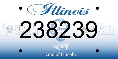 238239 Illinois License Plate