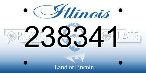 238341 Illinois License Plate