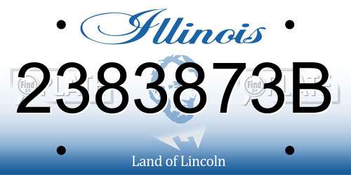 2383873B Illinois License Plate