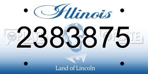 2383875 Illinois License Plate