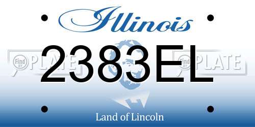 2383EL Illinois License Plate