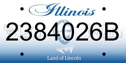 2384026B Illinois License Plate