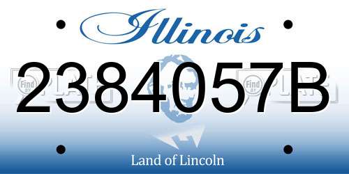 2384057B Illinois License Plate