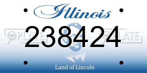 238424 Illinois License Plate