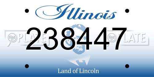 238447 Illinois License Plate