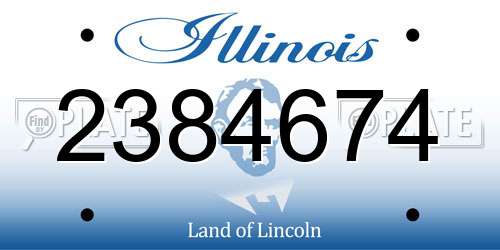 2384674 Illinois License Plate