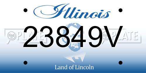 23849V Illinois License Plate
