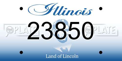23850 Illinois License Plate