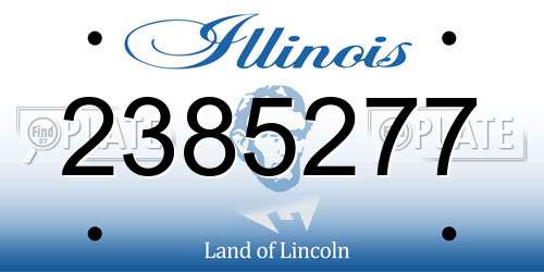 2385277 Illinois License Plate