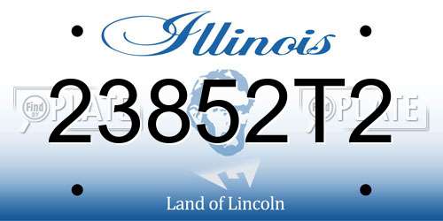 23852T2 Illinois License Plate