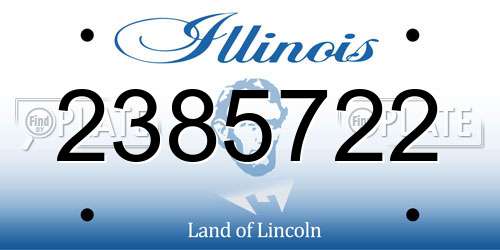 2385722 Illinois License Plate