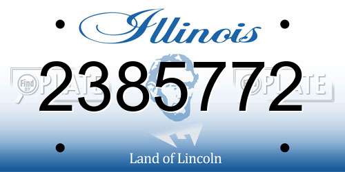 2385772 Illinois License Plate