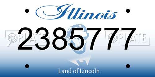 2385777 Illinois License Plate