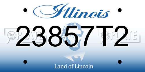 23857T2 Illinois License Plate