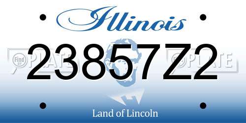 23857Z2 Illinois License Plate
