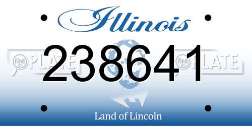 238641 Illinois License Plate