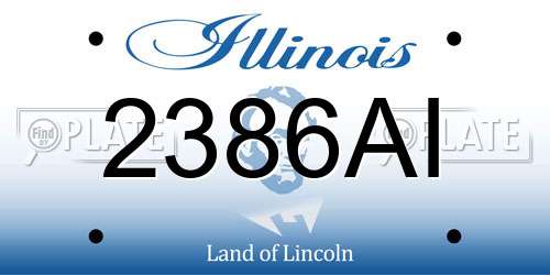 2386AI Illinois License Plate