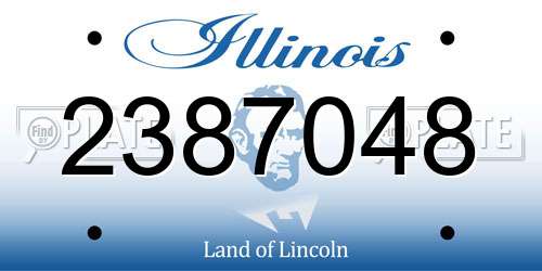 2387048 Illinois License Plate
