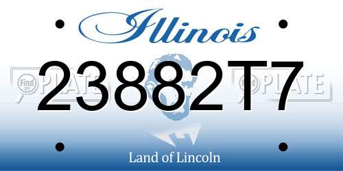 23882T7 Illinois License Plate