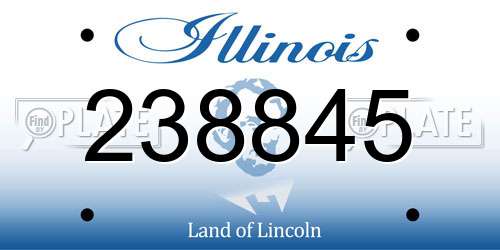 238845 Illinois License Plate