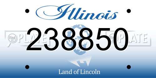 238850 Illinois License Plate