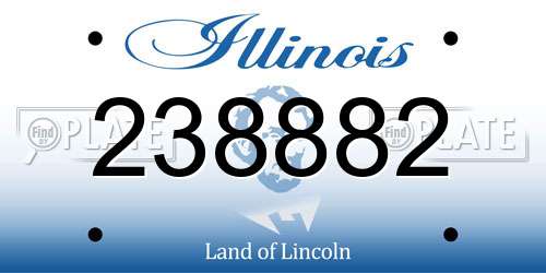 238882 Illinois License Plate
