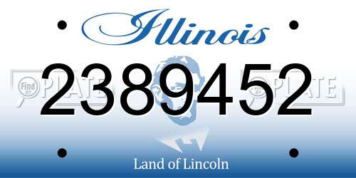 2389452 Illinois License Plate