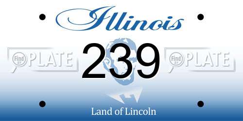 239 Illinois License Plate