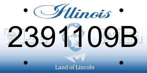 2391109B Illinois License Plate