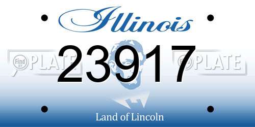 23917 Illinois License Plate