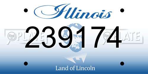 239174 Illinois License Plate