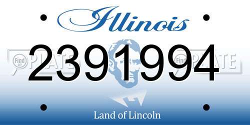 2391994 Illinois License Plate