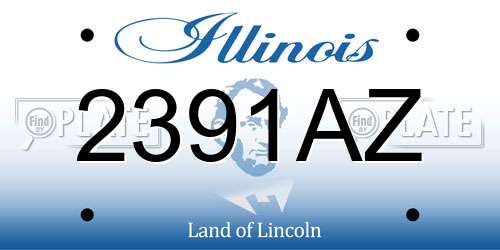 2391AZ Illinois License Plate