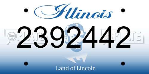 2392442 Illinois License Plate