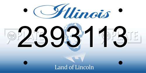 2393113 Illinois License Plate