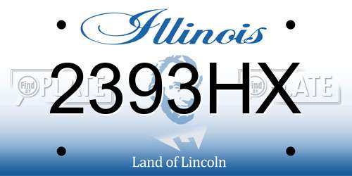 2393HX Illinois License Plate
