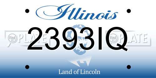 2393IQ Illinois License Plate