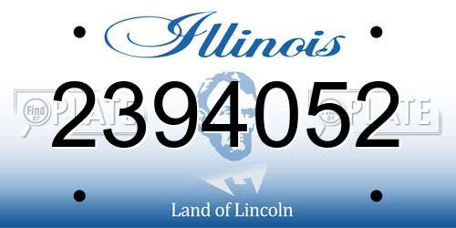 2394052 Illinois License Plate