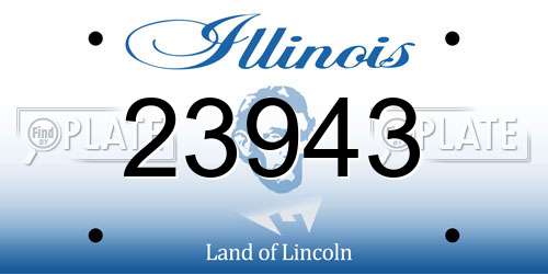 23943 Illinois License Plate