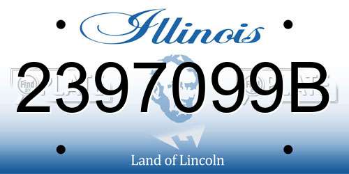 2397099B Illinois License Plate
