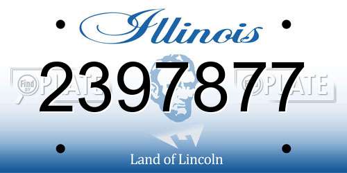 2397877 Illinois License Plate
