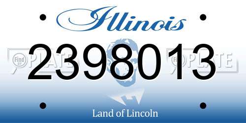 2398013 Illinois License Plate
